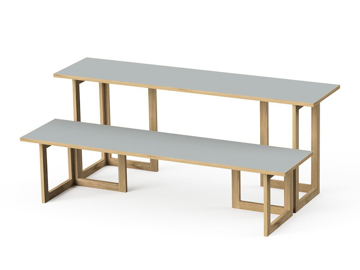 【スティール/stiiilll / GOODS】のTable Set / テーブルセット メラミンウッド天板 ハーフ + 木脚 S インテリア・キッズ・メンズ・レディースファッション・服の通販 founy(ファウニー) 　ウッド　Wooden Design　シンプル　Simple, Minimal　スリム　Slim, Slim Fit　テーブル　Table, Dining Table　ハーフ　Half, Half-Length　ホーム・キャンプ・アウトドア・お取り寄せ　Home Living / Home & Lifestyle / Camping Gear / Outdoor Camping　家具・インテリア　Home Furniture & Interior. Stylish & Functional Living Spaces　テーブル　Dining, Coffee & Side Tables　ローテーブル・センターテーブル　Coffee & Center Tables　サイズ違いの「メラミンウッド天板 ハーフ + 木脚 M」と組み合わせて、ディスプレイ棚としてもご使用|ID: prp329100004972033 ipo3291000000037283650