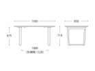 【カンディハウス/CondeHouse / GOODS】のSL TABLE / SLテーブル ソリッドテーブル 幅150～幅210cm 「幅150 × 奥行85 × 高さ71cm」寸法図|ID: prp329100004972160 ipo3291000000037284209