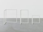 【スティール/stiiilll / GOODS】のTable Set / テーブルセット メラミンウッド天板 + スチール脚 S 脚部は3サイズ展開です。本商品は一番右のSサイズです。|ID: prp329100004972220 ipo3291000000037284502