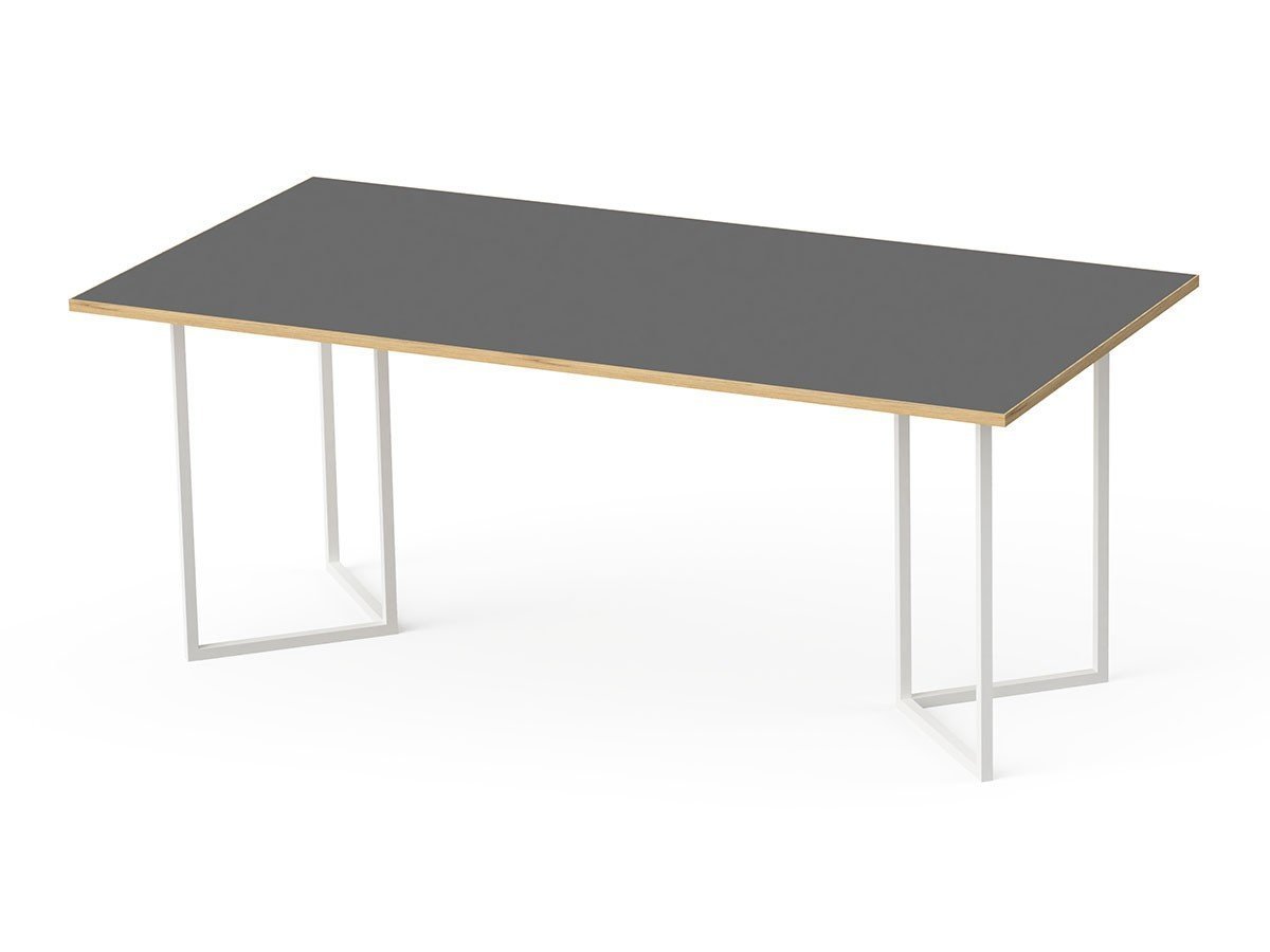 【スティール/stiiilll / GOODS】のTable Set / テーブルセット メラミンウッド天板 + スチール脚 M インテリア・キッズ・メンズ・レディースファッション・服の通販 founy(ファウニー) 　ウッド　Wooden Design　シンプル　Simple, Minimal　スリム　Slim, Slim Fit　テーブル　Table, Dining Table　デスク　Desk, Work Desk　ホーム・キャンプ・アウトドア・お取り寄せ　Home Living / Home & Lifestyle / Camping Gear / Outdoor Camping　家具・インテリア　Home Furniture & Interior. Stylish & Functional Living Spaces　テーブル　Dining, Coffee & Side Tables　ダイニングテーブル・食卓テーブル　Dining Tables　天板ダークグレー、脚部ホワイト|ID: prp329100004972228 ipo3291000000037284537