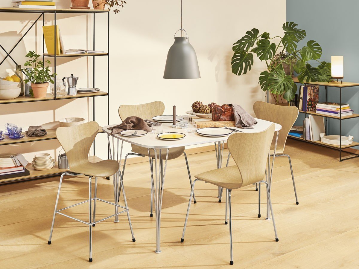 【フリッツ ハンセン/FRITZ HANSEN / GOODS】のDining Room Campaign 2026 SUPERELLIPSE / ダイニングルームキャンペーン 2026 スーパー楕円テーブル スパンレッグ B612 インテリア・キッズ・メンズ・レディースファッション・服の通販 founy(ファウニー) 　テーブル　Table, Dining Table　ホーム・キャンプ・アウトドア・お取り寄せ　Home Living / Home & Lifestyle / Camping Gear / Outdoor Camping　家具・インテリア　Home Furniture & Interior. Stylish & Functional Living Spaces　テーブル　Dining, Coffee & Side Tables　ダイニングテーブル・食卓テーブル　Dining Tables　ラミネート ホワイト / クローム脚|ID: prp329100004972295 ipo3291000000037284884