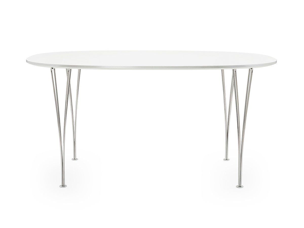 【フリッツ ハンセン/FRITZ HANSEN / GOODS】のDining Room Campaign 2026 SUPERELLIPSE / ダイニングルームキャンペーン 2026 スーパー楕円テーブル スパンレッグ B612 インテリア・キッズ・メンズ・レディースファッション・服の通販 founy(ファウニー) 　テーブル　Table, Dining Table　ホーム・キャンプ・アウトドア・お取り寄せ　Home Living / Home & Lifestyle / Camping Gear / Outdoor Camping　家具・インテリア　Home Furniture & Interior. Stylish & Functional Living Spaces　テーブル　Dining, Coffee & Side Tables　ダイニングテーブル・食卓テーブル　Dining Tables　天板:ラミネート / ホワイト、脚部:クローム仕上|ID: prp329100004972295 ipo3291000000037284886