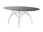【カルテル/Kartell / GOODS】のGLOSSY / グロッシー オーバル ガラストップ 194 天板ブラック、脚部ゴールド|ID: prp329100004972304 ipo3291000000037284918