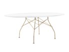 【カルテル/Kartell / GOODS】のGLOSSY / グロッシー オーバル ガラストップ 194 天板ホワイト、脚部ゴールド|ID: prp329100004972304 ipo3291000000037284920