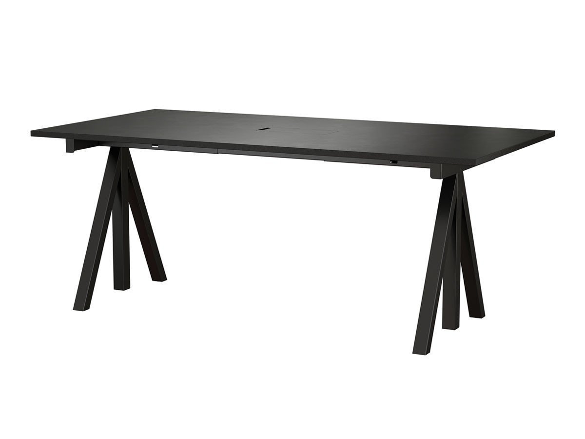 【ストリングファニチャー/String Furniture / GOODS】のWorks Meeting Table / ワークス ミーティングテーブル インテリア・キッズ・メンズ・レディースファッション・服の通販 founy(ファウニー) 　エレガント 上品　Elegant　テーブル　Table, Dining Table　デスク　Desk, Work Desk　リバーシブル　Reversible, Two-Sided　ホーム・キャンプ・アウトドア・お取り寄せ　Home Living / Home & Lifestyle / Camping Gear / Outdoor Camping　家具・インテリア　Home Furniture & Interior. Stylish & Functional Living Spaces　その他 インテリア雑貨、家具　Home Decor & Furniture Extras　天板ブラック、脚部ブラック、引出しの有無:なし|ID: prp329100004972364 ipo3291000000037285168