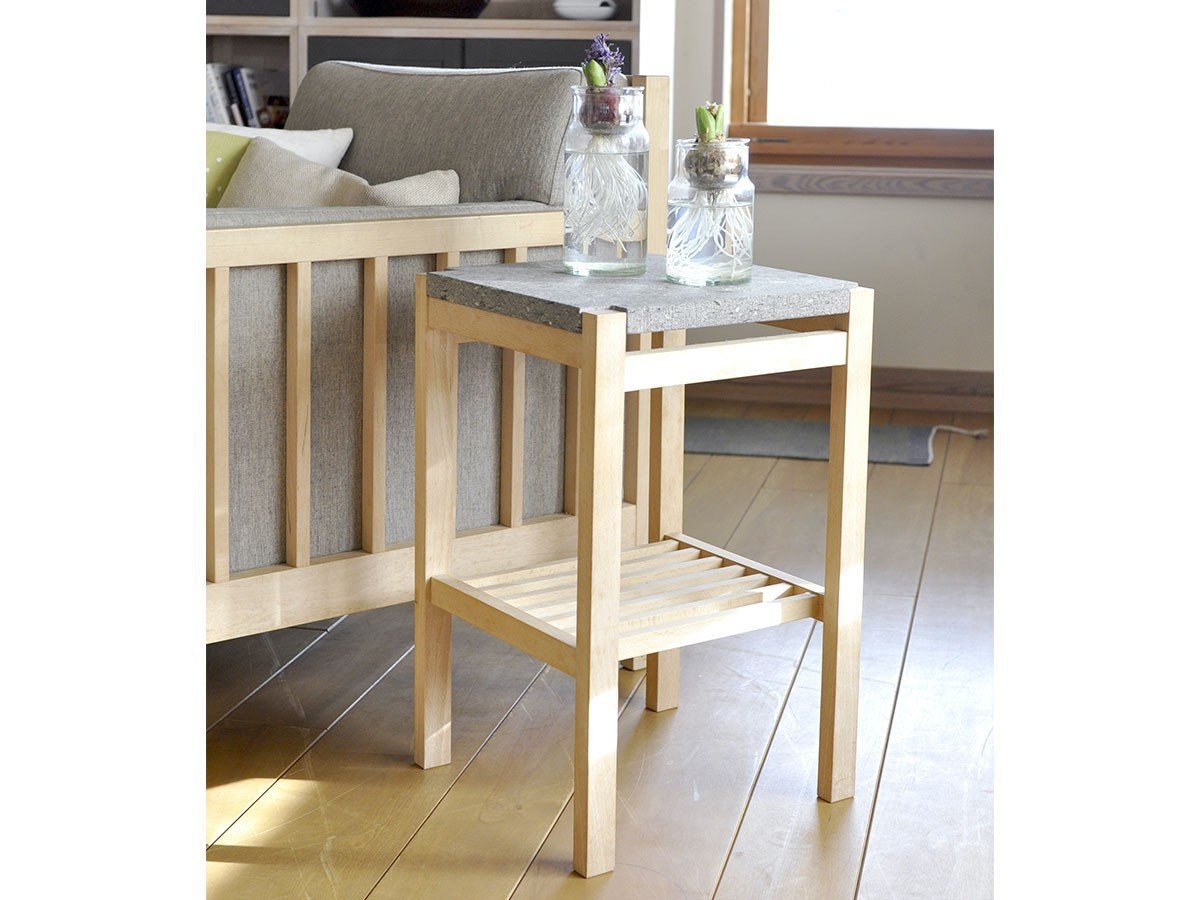 【北の住まい設計社/KITANOSUMAISEKKEISHA / GOODS】のn frame Side Table Stone / エヌフレーム サイドテーブル ストーン インテリア・キッズ・メンズ・レディースファッション・服の通販 founy(ファウニー) 　オイル　Body Oil　ストーン　Stone, Gem-Like　テーブル　Table, Dining Table　パウダー　Powder, Soft Tone　フレーム　Frame, Outline　送料無料　Free Shipping　ホーム・キャンプ・アウトドア・お取り寄せ　Home Living / Home & Lifestyle / Camping Gear / Outdoor Camping　家具・インテリア　Home Furniture & Interior. Stylish & Functional Living Spaces　テーブル　Dining, Coffee & Side Tables　サイドテーブル・ナイトテーブル　Side & End Tables　脚部:イタヤカエデ(ソープ仕上)|ID: prp329100004972453 ipo3291000000037285628