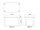 【フライミー ヴェール/FLYMEe vert / GOODS】のDINING TABLE / ダイニングテーブル #117283 大人の最旬トレンドファッション＆コーディネート founy(ファウニー) テーブル Table, Dining Table ホーム・キャンプ・アウトドア・お取り寄せ Home Living / Home & Lifestyle / Camping Gear / Outdoor Camping 家具・インテリア Home Furniture & Interior. Stylish & Functional Living Spaces テーブル Dining, Coffee & Side Tables ダイニングテーブル・食卓テーブル Dining Tables thumbnail 「幅135cm」寸法図|ID: prp329100004972579 ipo3291000000037286126