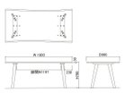 【フライミー ヴェール/FLYMEe vert / GOODS】のDINING TABLE / ダイニングテーブル #117222 「幅180cm」寸法図|ID: prp329100004972584 ipo3291000000037286158