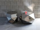 【三代目板金屋/Bankinya / GOODS】のhexagon stool / coffee table / ヘキサゴン スツール / コーヒーテーブル 左:本商品、右:octagon stool / coffee table (共に鏡面仕上げ)|ID: prp329100004972632 ipo3291000000037286386