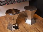 【三代目板金屋/Bankinya / GOODS】のpokkuri stool / coffee table / ポックリ スツール / コーヒーテーブル 左:鏡面仕上げ、右:ヘアライン仕上げ|ID: prp329100004972634 ipo3291000000037286396