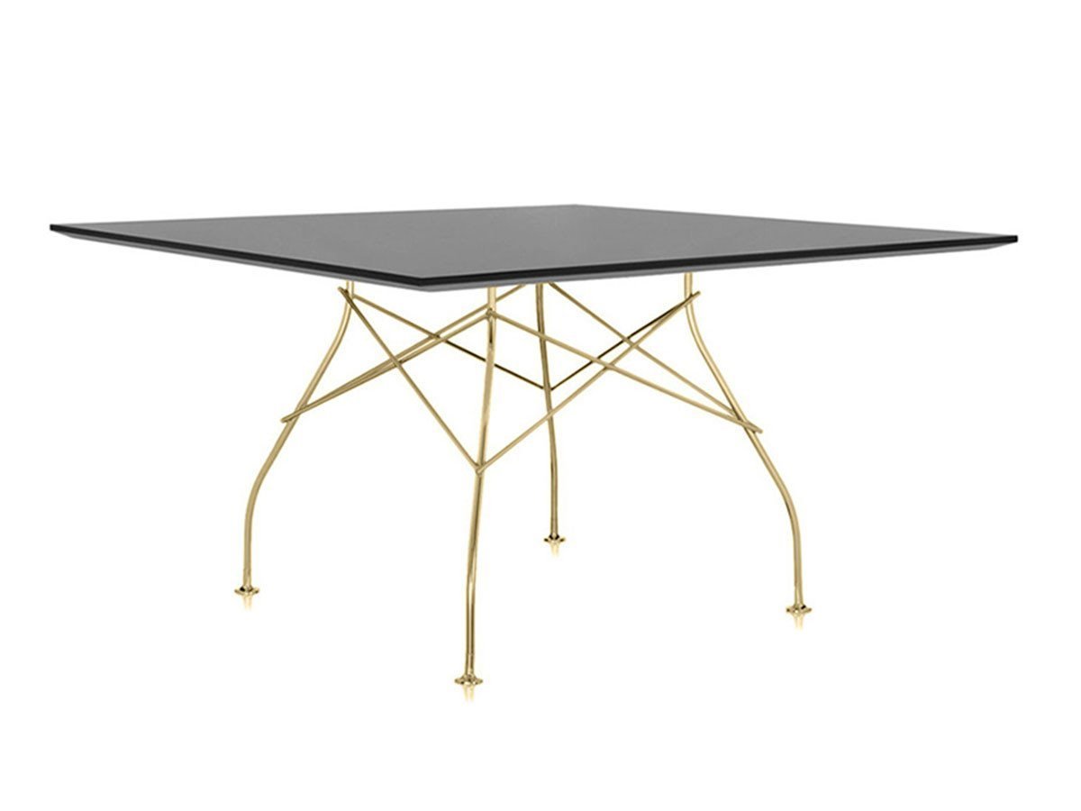 【カルテル/Kartell / GOODS】のGLOSSY / グロッシー スクエア 塗装トップ 130 インテリア・キッズ・メンズ・レディースファッション・服の通販 founy(ファウニー) 　おすすめ　Recommended / Our Picks　エレガント 上品　Elegant　スクエア　Square, Square Shape　テーブル　Table, Dining Table　ホーム・キャンプ・アウトドア・お取り寄せ　Home Living / Home & Lifestyle / Camping Gear / Outdoor Camping　家具・インテリア　Home Furniture & Interior. Stylish & Functional Living Spaces　テーブル　Dining, Coffee & Side Tables　ダイニングテーブル・食卓テーブル　Dining Tables　天板ブラック、脚部ゴールド|ID: prp329100004972663 ipo3291000000037286520
