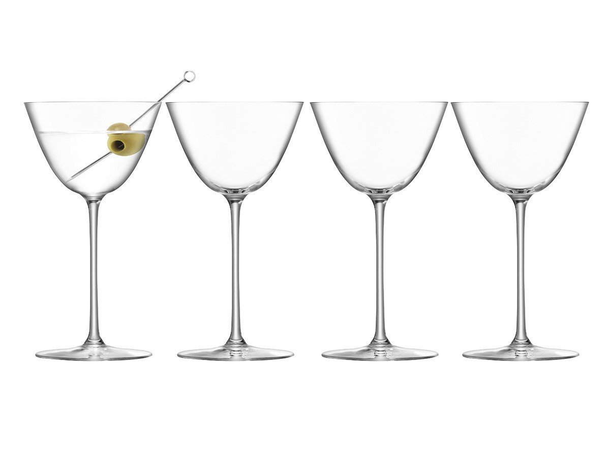 【エルエスエー インターナショナル/LSA international / GOODS】のBOROUGH MARTINI GLASS SET4 / ボロー マティーニグラス 4脚セット インテリア・キッズ・メンズ・レディースファッション・服の通販 founy(ファウニー) 　送料無料　Free Shipping　ガラス　Glass, Glassware　クリスタル　Crystal, Swarovski　グラス　Glass, Eyewear　テーブル　Table, Dining Table　トレンド　Trend, Trending Now　フォルム　Silhouette, Form　-|ID: prp329100004972893 ipo3291000000037287524