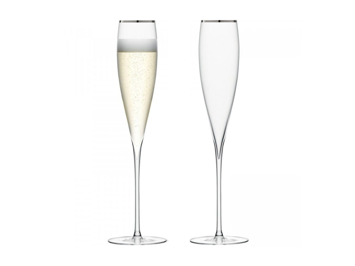 【エルエスエー インターナショナル/LSA international / GOODS】のSAVOY CHAMPAGNE FLUTE SET2 / サボイ シャンパンフルート 2脚セット インテリア・キッズ・メンズ・レディースファッション・服の通販 founy(ファウニー) 　ガラス　Glass, Glassware　シンプル　Simple, Minimal　テーブル　Table, Dining Table　プラチナリム|ID: prp329100004972896 ipo3291000000037287534