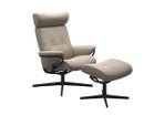 【ストレスレス/Stressless / GOODS】のStressless Berlin Cross Low back with headrest / ストレスレス ベルリン クロス ヘッドレスト付ローバック Mサイズ マッシュルーム / マットブラック|ID:prp329100004981478