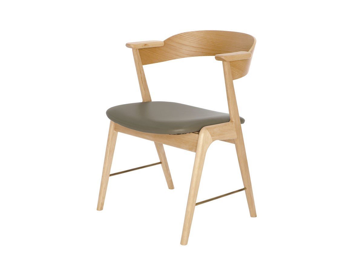 【アデペシュ/a.depeche】のdanis short arm chair PU wood × brass / ダニス ショートアームチェア PU ウッド × ブラス インテリア・キッズ・メンズ・レディースファッション・服の通販 founy(ファウニー) 　アンティーク　Antique-Inspired　ウッド　Wooden Design　ショート　Short, Short Length　フォルム　Silhouette, Form　フレーム　Frame, Outline　ホーム・キャンプ・アウトドア・お取り寄せ　Home Living / Home & Lifestyle / Camping Gear / Outdoor Camping　家具・インテリア　Home Furniture & Interior. Stylish & Functional Living Spaces　チェア・椅子　Seating & Chairs　ダイニングチェア・木製チェア　Dining Chairs　ホーム・キャンプ・アウトドア・お取り寄せ　Home Living / Home & Lifestyle / Camping Gear / Outdoor Camping　家具・インテリア　Home Furniture & Interior. Stylish & Functional Living Spaces　チェア・椅子　Seating & Chairs　アームチェア・アクセントチェア　Armchairs & Accent Chairs　フレームナチュラル、張地:グレー|ID: prp329100004986512 ipo3291000000037351138