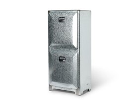 【ダルトン/DULTON / GOODS】 TRASH CAN DOUBLE DECKER / トラッシュカン ダブルデッカー(ガルバナイズド) Model 100-133大人の最旬トレンドファッション＆コーディネート founy(ファウニー) 送料無料 Free Shipping シンプル Simple, Minimal バケツ Bucket, Bucket Style フラップ Flap, Flap Pocket ボックス Boxy, Box Shape ホーム・キャンプ・アウトドア・お取り寄せ Home Living / Home & Lifestyle / Camping Gear / Outdoor Camping 家具・インテリア Home Furniture & Interior. Stylish & Functional Living Spaces その他 インテリア雑貨、家具 Home Decor & Furniture Extras |ID:prp329100004990552