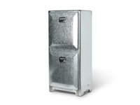 【ダルトン/DULTON / GOODS】のTRASH CAN DOUBLE DECKER / トラッシュカン ダブルデッカー(ガルバナイズド) Model 100-133 大人の最旬トレンドファッション＆コーディネート founy(ファウニー) 送料無料 Free Shipping シンプル Simple, Minimal バケツ Bucket, Bucket Style フラップ Flap, Flap Pocket ボックス Boxy, Box Shape ホーム・キャンプ・アウトドア・お取り寄せ Home Living / Home & Lifestyle / Camping Gear / Outdoor Camping 家具・インテリア Home Furniture & Interior. Stylish & Functional Living Spaces その他 インテリア雑貨、家具 Home Decor & Furniture Extras |ID:prp329100004990552