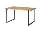 【ノットアンティークス/knot antiques / CRASH GATE】のMATERIA DINING TABLE / マテリア ダイニングテーブル OSB天板 + No.4脚(ロの字脚) サイズ:幅138.5cm、脚部ブラック(スチール)|ID: prp329100004992302 ipo3291000000037387470