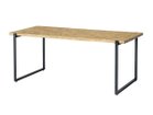 【ノットアンティークス/knot antiques / CRASH GATE】のMATERIA DINING TABLE / マテリア ダイニングテーブル OSB天板 + No.4脚(ロの字脚) サイズ:幅177.5cm、脚部ブラック(スチール)|ID: prp329100004992302 ipo3291000000037387474