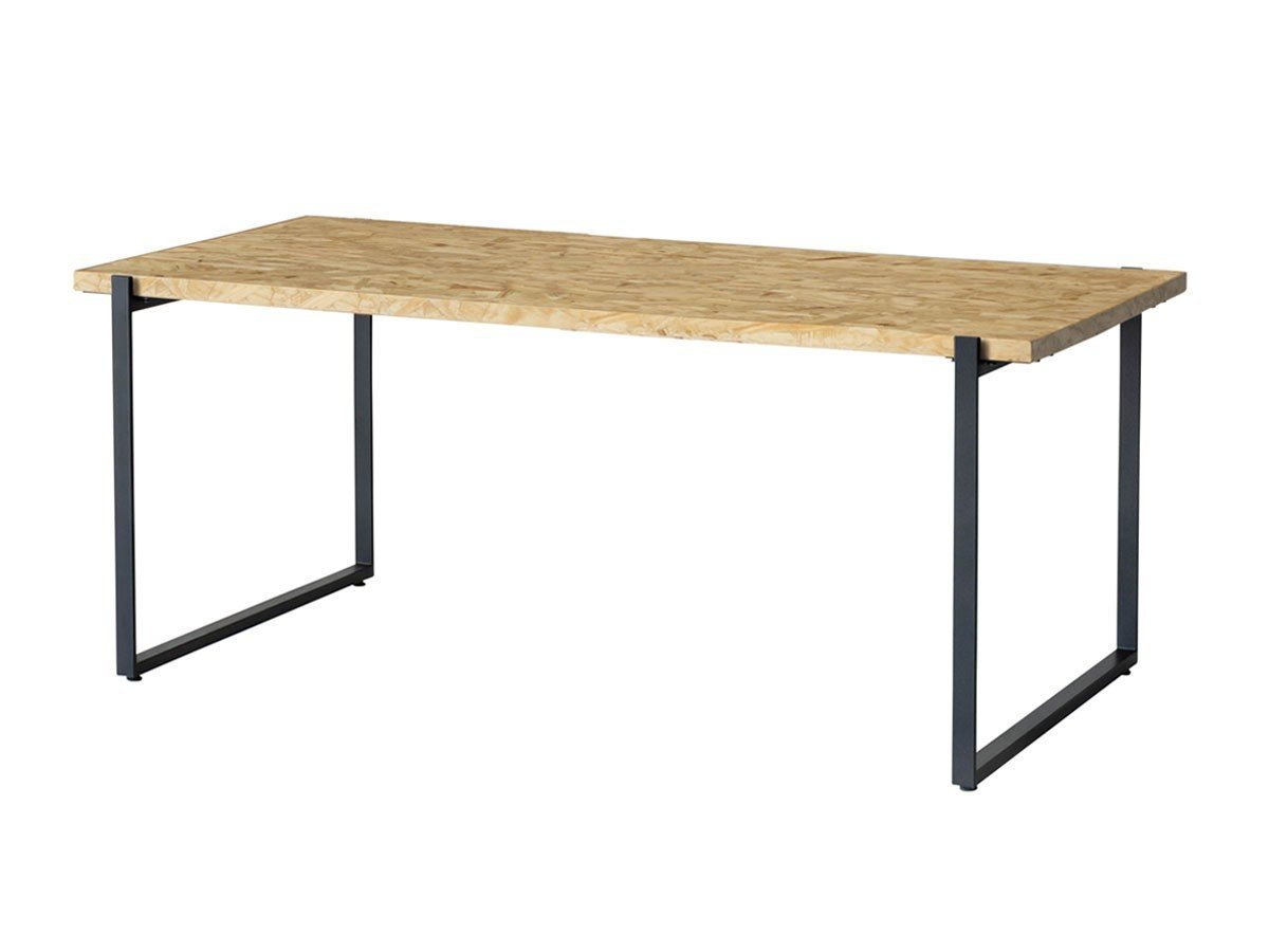 【ノットアンティークス/knot antiques / CRASH GATE】のMATERIA DINING TABLE / マテリア ダイニングテーブル OSB天板 + No.4脚(ロの字脚) インテリア・キッズ・メンズ・レディースファッション・服の通販 founy(ファウニー) 　テーブル　Table, Dining Table　バランス　Balance, Style Balance　モダン　Modern, Contemporary　ホーム・キャンプ・アウトドア・お取り寄せ　Home Living / Home & Lifestyle / Camping Gear / Outdoor Camping　家具・インテリア　Home Furniture & Interior. Stylish & Functional Living Spaces　テーブル　Dining, Coffee & Side Tables　ダイニングテーブル・食卓テーブル　Dining Tables　サイズ:幅177.5cm、脚部ブラック(スチール)|ID: prp329100004992302 ipo3291000000037387474
