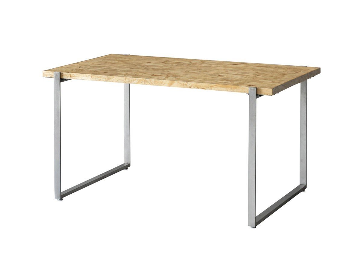 【ノットアンティークス/knot antiques / CRASH GATE】のMATERIA DINING TABLE / マテリア ダイニングテーブル OSB天板 + No.4脚(ロの字脚) インテリア・キッズ・メンズ・レディースファッション・服の通販 founy(ファウニー) 　テーブル　Table, Dining Table　バランス　Balance, Style Balance　モダン　Modern, Contemporary　ホーム・キャンプ・アウトドア・お取り寄せ　Home Living / Home & Lifestyle / Camping Gear / Outdoor Camping　家具・インテリア　Home Furniture & Interior. Stylish & Functional Living Spaces　テーブル　Dining, Coffee & Side Tables　ダイニングテーブル・食卓テーブル　Dining Tables　サイズ:幅138.5cm、脚部シルバー(ステンレス)|ID: prp329100004992302 ipo3291000000037387476