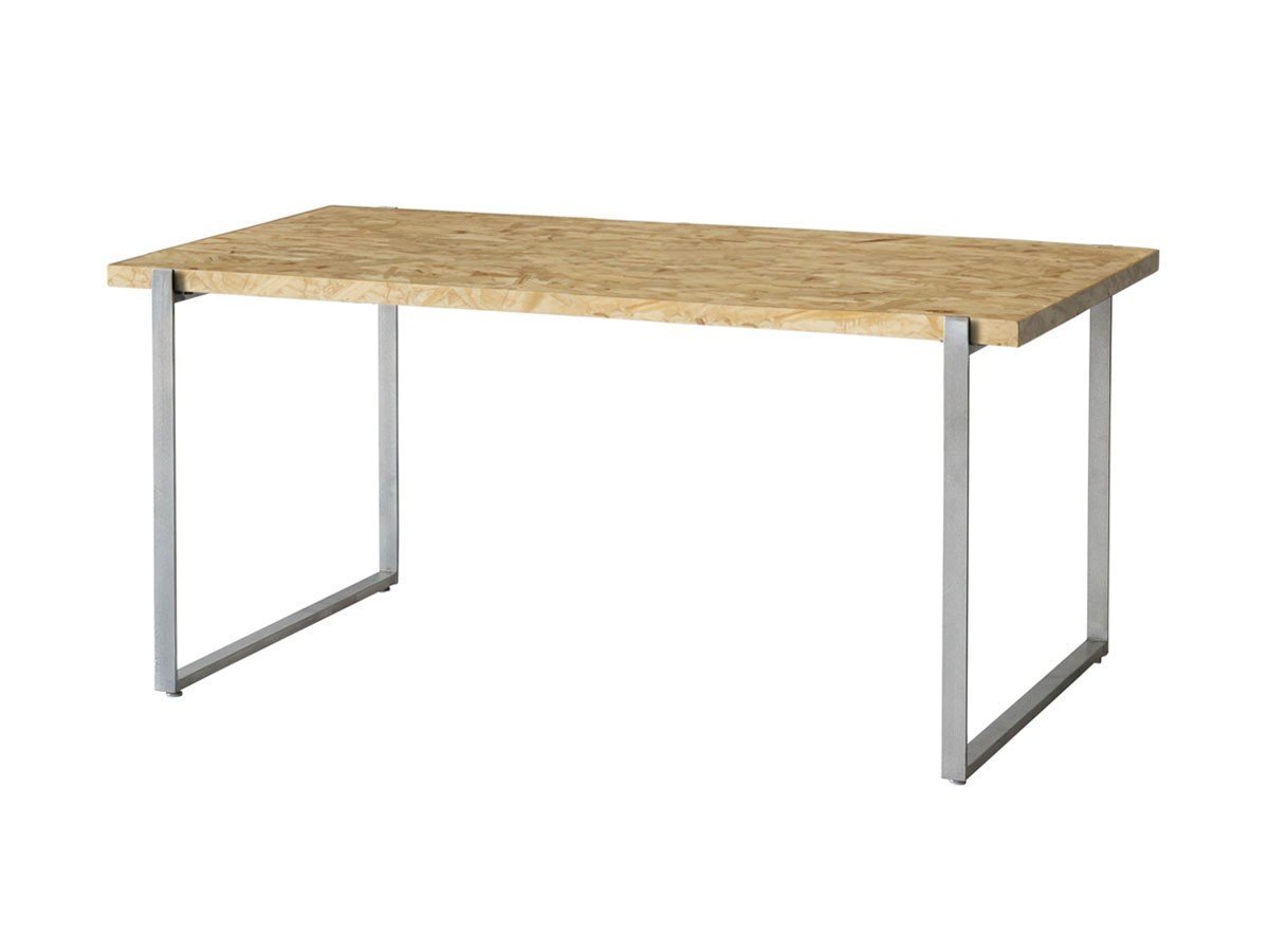 【ノットアンティークス/knot antiques / CRASH GATE】のMATERIA DINING TABLE / マテリア ダイニングテーブル OSB天板 + No.4脚(ロの字脚) インテリア・キッズ・メンズ・レディースファッション・服の通販 founy(ファウニー) 　テーブル　Table, Dining Table　バランス　Balance, Style Balance　モダン　Modern, Contemporary　ホーム・キャンプ・アウトドア・お取り寄せ　Home Living / Home & Lifestyle / Camping Gear / Outdoor Camping　家具・インテリア　Home Furniture & Interior. Stylish & Functional Living Spaces　テーブル　Dining, Coffee & Side Tables　ダイニングテーブル・食卓テーブル　Dining Tables　サイズ:幅158cm、脚部シルバー(ステンレス)|ID: prp329100004992302 ipo3291000000037387477