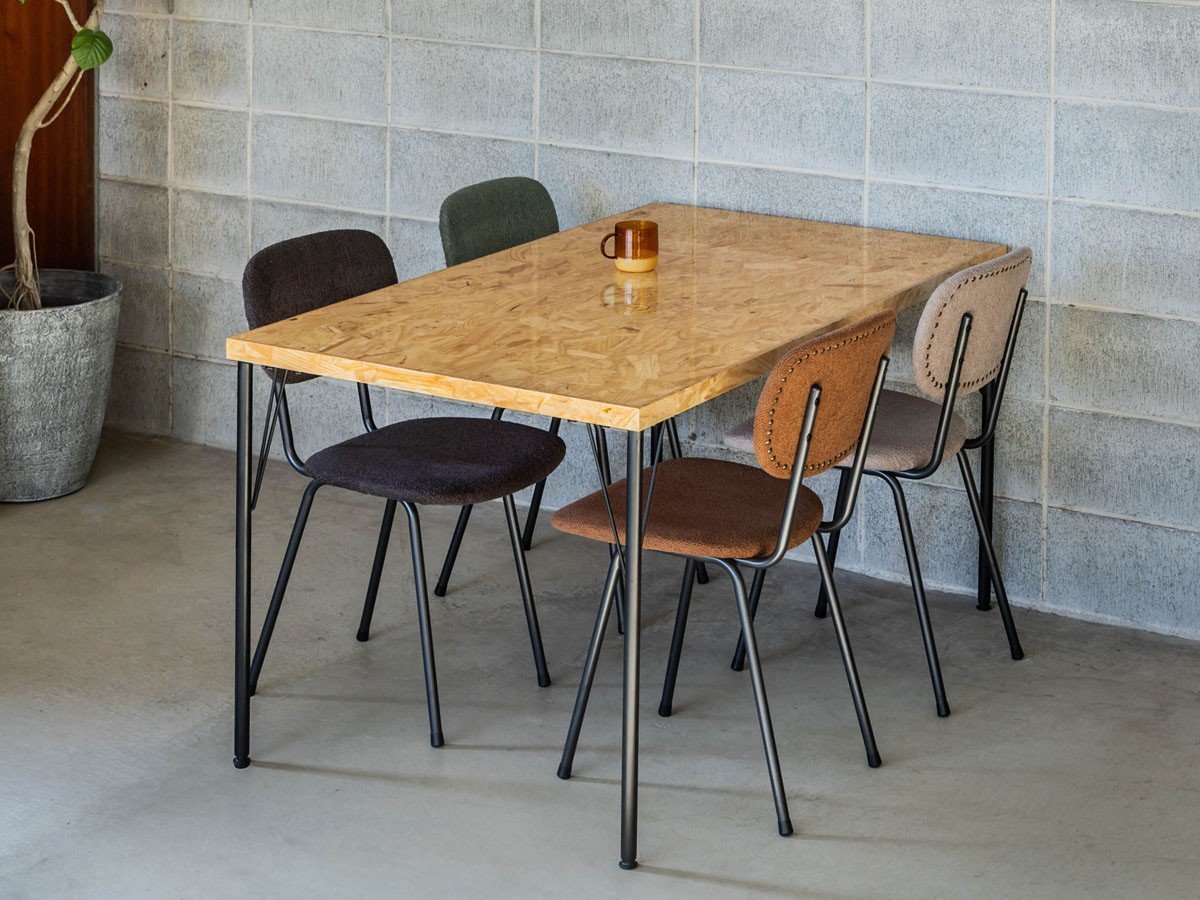 【ノットアンティークス/knot antiques / CRASH GATE】のMATERIA DINING TABLE / マテリア ダイニングテーブル OSB天板 + No.4脚(ロの字脚) インテリア・キッズ・メンズ・レディースファッション・服の通販 founy(ファウニー) 　テーブル　Table, Dining Table　バランス　Balance, Style Balance　モダン　Modern, Contemporary　ホーム・キャンプ・アウトドア・お取り寄せ　Home Living / Home & Lifestyle / Camping Gear / Outdoor Camping　家具・インテリア　Home Furniture & Interior. Stylish & Functional Living Spaces　テーブル　Dining, Coffee & Side Tables　ダイニングテーブル・食卓テーブル　Dining Tables　参考イメージ|ID: prp329100004992302 ipo3291000000037387492