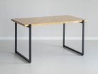 【ノットアンティークス/knot antiques / CRASH GATE】のMATERIA DINING TABLE / マテリア ダイニングテーブル OSB天板 + No.4脚(ロの字脚) サイズ:幅138.5cm、脚部ブラック(スチール)|ID: prp329100004992302 ipo3291000000037387499