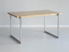 【ノットアンティークス/knot antiques / CRASH GATE】のMATERIA DINING TABLE / マテリア ダイニングテーブル OSB天板 + No.4脚(ロの字脚) サイズ:幅138.5cm、脚部シルバー(ステンレス)|ID: prp329100004992302 ipo3291000000037387501