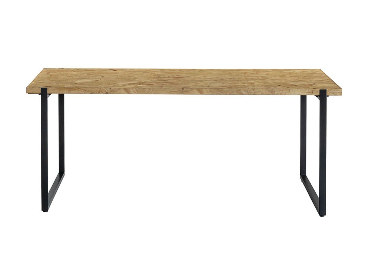 【ノットアンティークス/knot antiques / CRASH GATE】のMATERIA DINING TABLE / マテリア ダイニングテーブル OSB天板 + No.4脚(ロの字脚) インテリア・キッズ・メンズ・レディースファッション・服の通販 founy(ファウニー) 　テーブル　Table, Dining Table　バランス　Balance, Style Balance　モダン　Modern, Contemporary　ホーム・キャンプ・アウトドア・お取り寄せ　Home Living / Home & Lifestyle / Camping Gear / Outdoor Camping　家具・インテリア　Home Furniture & Interior. Stylish & Functional Living Spaces　テーブル　Dining, Coffee & Side Tables　ダイニングテーブル・食卓テーブル　Dining Tables　サイズ:幅177.5cm、脚部ブラック(スチール)|ID: prp329100004992302 ipo3291000000037387507