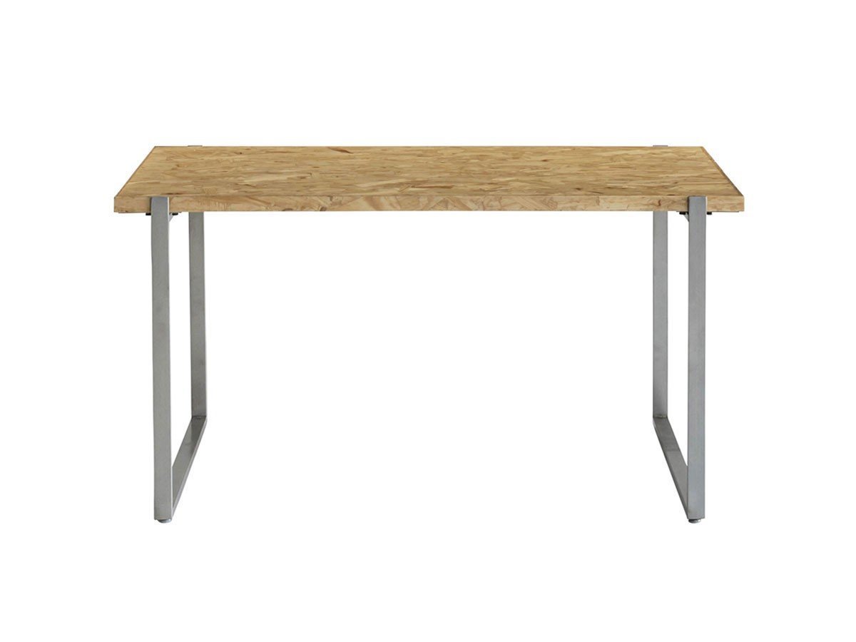 【ノットアンティークス/knot antiques / CRASH GATE】のMATERIA DINING TABLE / マテリア ダイニングテーブル OSB天板 + No.4脚(ロの字脚) インテリア・キッズ・メンズ・レディースファッション・服の通販 founy(ファウニー) 　テーブル　Table, Dining Table　バランス　Balance, Style Balance　モダン　Modern, Contemporary　ホーム・キャンプ・アウトドア・お取り寄せ　Home Living / Home & Lifestyle / Camping Gear / Outdoor Camping　家具・インテリア　Home Furniture & Interior. Stylish & Functional Living Spaces　テーブル　Dining, Coffee & Side Tables　ダイニングテーブル・食卓テーブル　Dining Tables　サイズ:幅138.5cm、脚部シルバー(ステンレス)|ID: prp329100004992302 ipo3291000000037387509