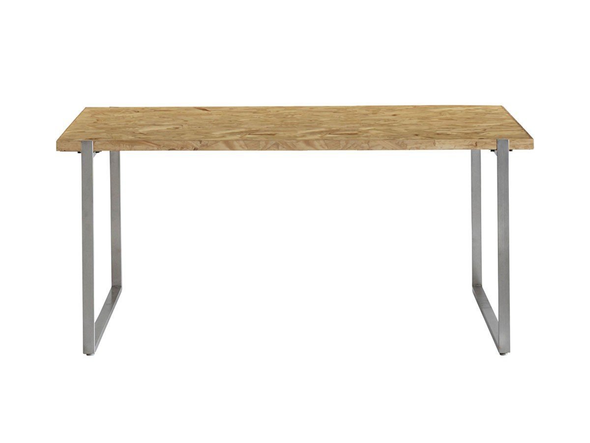 【ノットアンティークス/knot antiques / CRASH GATE】のMATERIA DINING TABLE / マテリア ダイニングテーブル OSB天板 + No.4脚(ロの字脚) インテリア・キッズ・メンズ・レディースファッション・服の通販 founy(ファウニー) 　テーブル　Table, Dining Table　バランス　Balance, Style Balance　モダン　Modern, Contemporary　ホーム・キャンプ・アウトドア・お取り寄せ　Home Living / Home & Lifestyle / Camping Gear / Outdoor Camping　家具・インテリア　Home Furniture & Interior. Stylish & Functional Living Spaces　テーブル　Dining, Coffee & Side Tables　ダイニングテーブル・食卓テーブル　Dining Tables　サイズ:幅158cm、脚部シルバー(ステンレス)|ID: prp329100004992302 ipo3291000000037387511