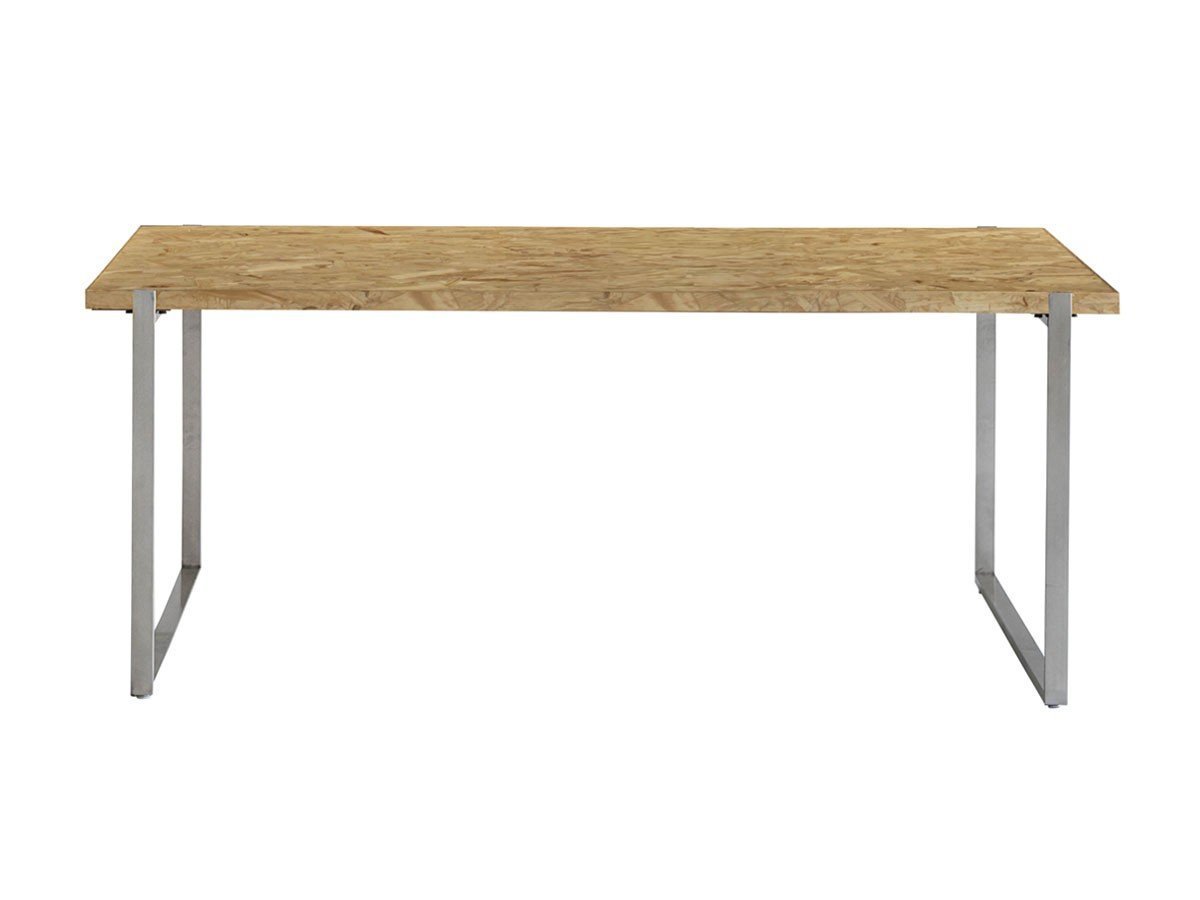 【ノットアンティークス/knot antiques / CRASH GATE】のMATERIA DINING TABLE / マテリア ダイニングテーブル OSB天板 + No.4脚(ロの字脚) インテリア・キッズ・メンズ・レディースファッション・服の通販 founy(ファウニー) 　テーブル　Table, Dining Table　バランス　Balance, Style Balance　モダン　Modern, Contemporary　ホーム・キャンプ・アウトドア・お取り寄せ　Home Living / Home & Lifestyle / Camping Gear / Outdoor Camping　家具・インテリア　Home Furniture & Interior. Stylish & Functional Living Spaces　テーブル　Dining, Coffee & Side Tables　ダイニングテーブル・食卓テーブル　Dining Tables　サイズ:幅177.5cm、脚部シルバー(ステンレス)|ID: prp329100004992302 ipo3291000000037387512