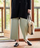 【ジェイ プレス/J.PRESS】の【洗える】40/2NEWESTバックピーチ セミワイドパンツ スモーキーグリーン系|ID: prp329100000859277 ipo3291000000028594786