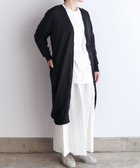 【アンドウール/AND WOOL】の〈最高級シルク&スーピマ超長綿〉〈洗えるニット〉〈通年着られる〉シルクコットンのロングカーディガン チャコールグレー|ID: prp329100001249172 ipo3291000000028604674