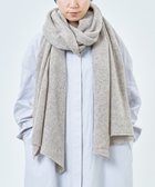 【アンドウール/AND WOOL】の〈上質な素材と手仕事から生まれた優しいニット〉カシミヤ100%の大判ストール ベージュ|ID:prp329100001252420