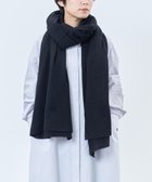 【アンドウール/AND WOOL】の〈上質な素材と手仕事から生まれた優しいニット〉カシミヤ100%の大判ストール ブラック|ID:prp329100001252420