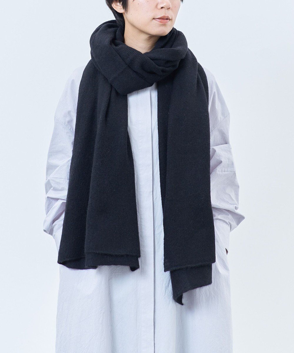 【アンドウール/AND WOOL】の〈上質な素材と手仕事から生まれた優しいニット〉カシミヤ100%の大判ストール インテリア・キッズ・メンズ・レディースファッション・服の通販 founy(ファニー) 　ファッション　Fashion　レディースファッション　WOMEN　カシミヤ　Cashmere　キャンバス　Canvas　ショール　Shawl　ストール　Stall　手編み　Hand Knitting　ベーシック　Basic　A/W・秋冬　Aw・Autumn/Winter・Fw・Fall-Winter　ギフト プレゼント　Gift Present　ブラック|ID: prp329100001252420 ipo3291000000024271410