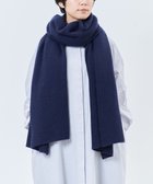 【アンドウール/AND WOOL】の〈上質な素材と手仕事から生まれた優しいニット〉カシミヤ100%の大判ストール ネイビー|ID:prp329100001252420