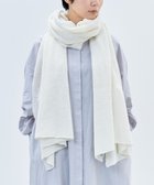 【アンドウール/AND WOOL】の〈上質な素材と手仕事から生まれた優しいニット〉カシミヤ100%の大判ストール ホワイト|ID:prp329100001252420