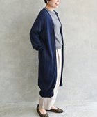 【ムーク/muuc】の〈高品質シルク&スーピマ超長綿〉〈洗えるニット〉〈通年着られる〉シルクコットンのロングカーディガン ネイビー|ID: prp329100001505091 ipo3291000000028591718