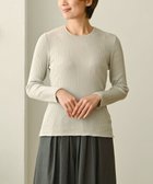 【ムーク/muuc】の〈高品質シルク&スーピマ超長綿〉〈洗えるニット〉〈通年着られる〉袖口模様編み プルオーバー グレー|ID: prp329100001556632 ipo3291000000028591413