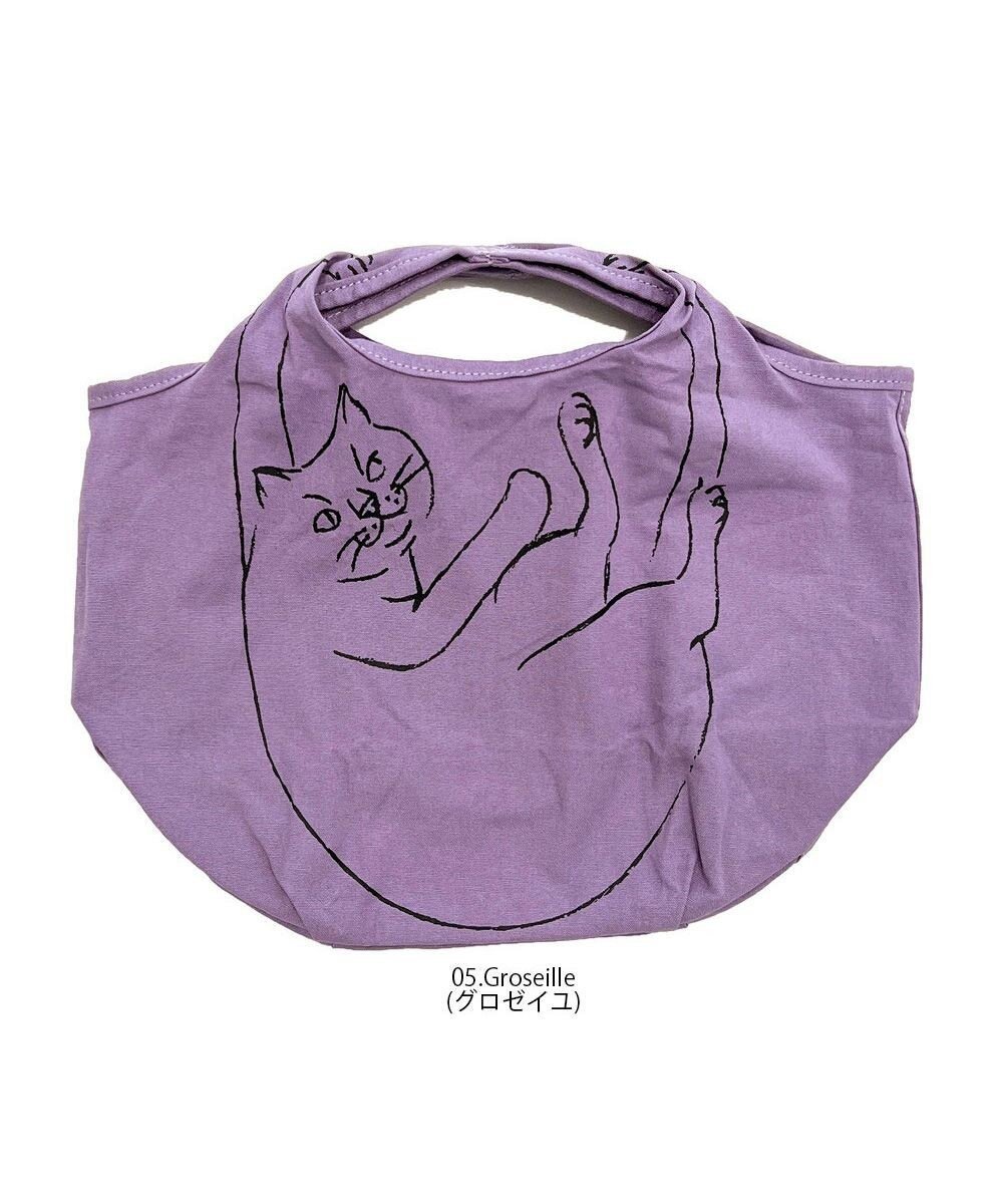 【ルートート/ROOTOTE】の2673【ミニサイズ エコバッグ:ネコ柄】/ NA.ルーショッパーミニ.マルシェ-B インテリア・キッズ・メンズ・レディースファッション・服の通販 founy(ファニー) 　ファッション　Fashion　レディースファッション　WOMEN　洗える　Washable　ネコ　Cat　プリント　Print　ポケット　Pocket　ランダム　Random　ギフト プレゼント　Gift Present　05:グロゼイユ|ID: prp329100001693184 ipo3291000000017840774