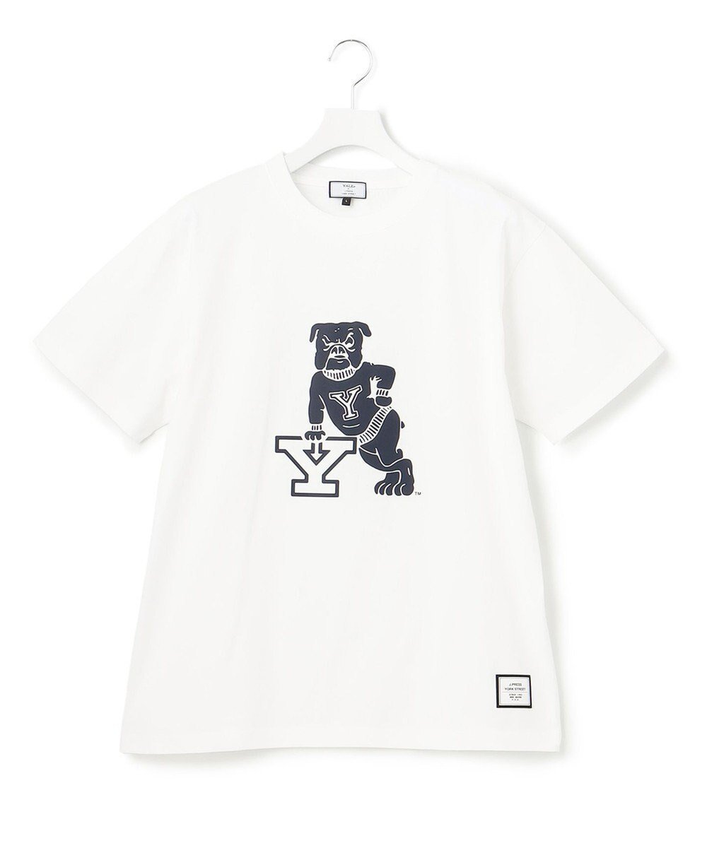 【ジェイプレスヨークストリート/J.PRESS YORK STREET】の【UNISEX】YALE × J.PRESS YORK STREET コラボTシャツ インテリア・キッズ・メンズ・レディースファッション・服の通販 founy(ファニー) 　ファッション　Fashion　レディースファッション　WOMEN　トップス・カットソー　Tops/Tshirt　シャツ/ブラウス　Shirts/Blouses　ロング / Tシャツ　T-Shirts　カットソー　Cut and Sewn　ユニセックス　Unisex　カットソー　Cut And Sew　コラボ　Collaboration　プリント　Print　ラバー　Rubber　夏　Summer　春　Spring　S/S・春夏　Ss・Spring/Summer　ホワイト系|ID: prp329100001697866 ipo3291000000029639824