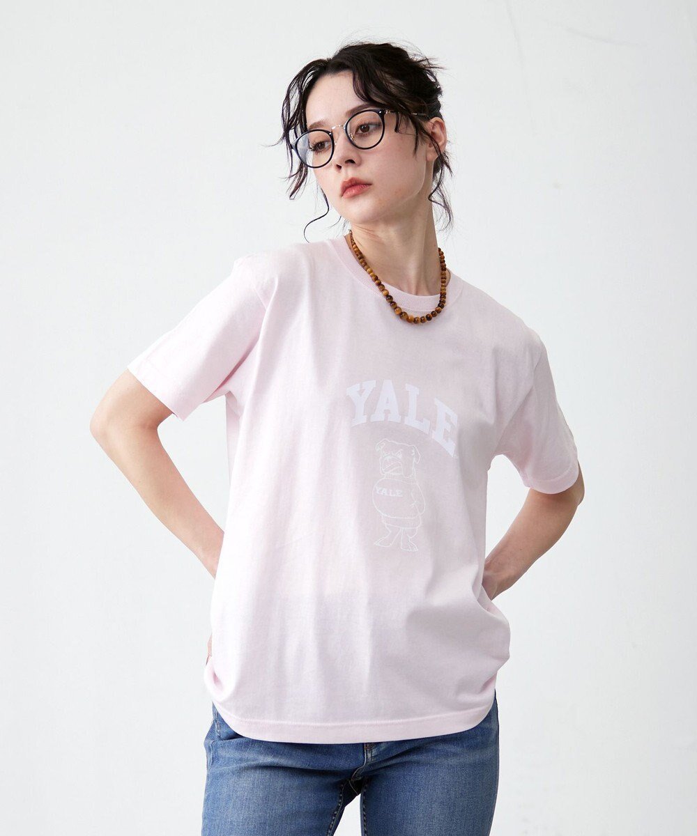 【ジェイプレスヨークストリート/J.PRESS YORK STREET】の【UNISEX】YALE × J.PRESS YORK STREET コラボTシャツ インテリア・キッズ・メンズ・レディースファッション・服の通販 founy(ファニー) 　ファッション　Fashion　レディースファッション　WOMEN　トップス・カットソー　Tops/Tshirt　シャツ/ブラウス　Shirts/Blouses　ロング / Tシャツ　T-Shirts　カットソー　Cut and Sewn　S/S・春夏　Ss・Spring/Summer　ユニセックス　Unisex　アメリカン　American　カットソー　Cut And Sew　コラボ　Collaboration　人気　Popularity　再入荷　Restock/Back In Stock/Re Arrival　夏　Summer　春　Spring　ピンク系|ID: prp329100001701865 ipo3291000000029437276