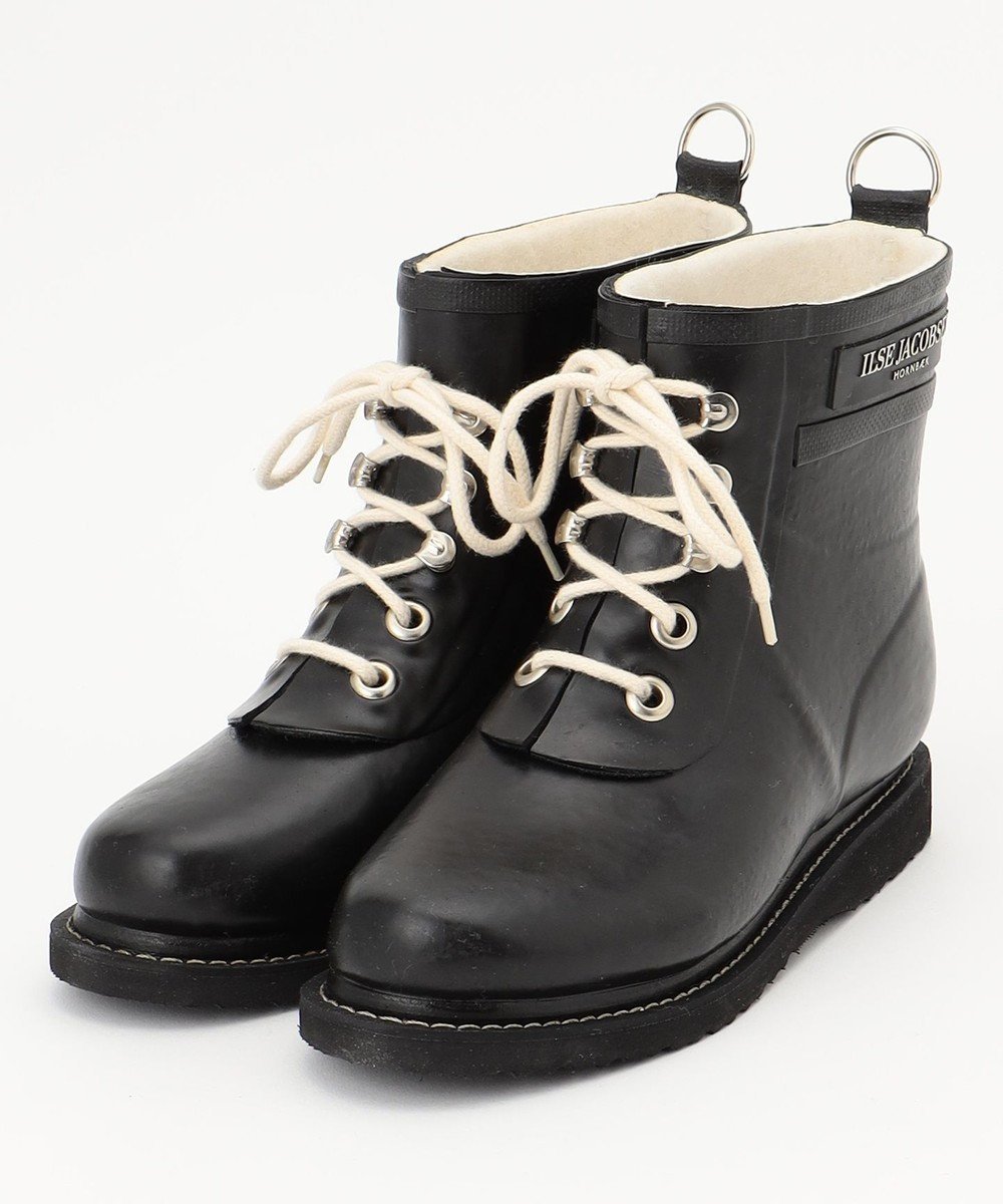 【オンワード クローゼットストア/ONWARD CROSSET STORE】の【ILSE JACOBSEN】RUBBER BOOTS SHORT インテリア・キッズ・メンズ・レディースファッション・服の通販 founy(ファニー) 　ファッション　Fashion　レディースファッション　WOMEN　アクセサリー　Accessories　インソール　Insole　クラシック　Classic　軽量　Lightweight　スニーカー　Sneakers　ドレス　Dress　パターン　Pattern　ビーチ　Beach　フェルト　Felt　ライニング　Lining　ラバー　Rubber　リラックス　Relax　夏　Summer　エレガント 上品　Elegant　BLACK|ID: prp329100001982716 ipo3291000000027818926