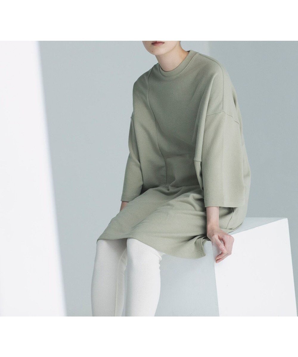 【ホワイトメイルズ/WHITE MAILS】の【UNISEX】PAPER PILE URAKE BLOCKING TUNIC ブロッキングチュニック インテリア・キッズ・メンズ・レディースファッション・服の通販 founy(ファニー) 　ファッション　Fashion　レディースファッション　WOMEN　ワンピース　Dress　チュニック　Tunic　スウェット　Sweat　チュニック　Tunic　ブロッキング　Blocking　ユニセックス　Unisex　A/W・秋冬　Aw・Autumn/Winter・Fw・Fall-Winter　S/S・春夏　Ss・Spring/Summer　夏　Summer　カーキ|ID: prp329100001986094 ipo3291000000028589046