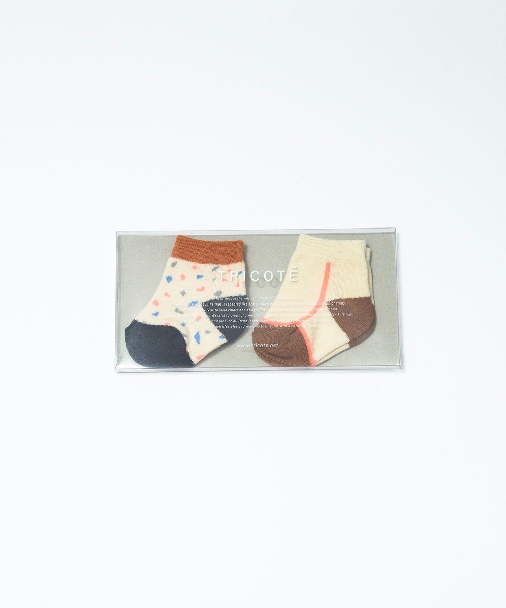 【トリコテ/Tricote / KIDS】のTERRAZZO SOCKS SET OF 2 / テラゾソックス2セット (BABY) 人気、トレンドファッション・服の通販 founy(ファニー) 　ファッション　Fashion　キッズファッション　KIDS　ギフト プレゼント　Gift Present　シューズ　Shoes　シンプル　Simple　ソックス　Socks　タンブラー　Tumbler　ベビー　Baby　ボックス　Box　 other-1|ID: prp329100001990672 ipo3291000000029395246