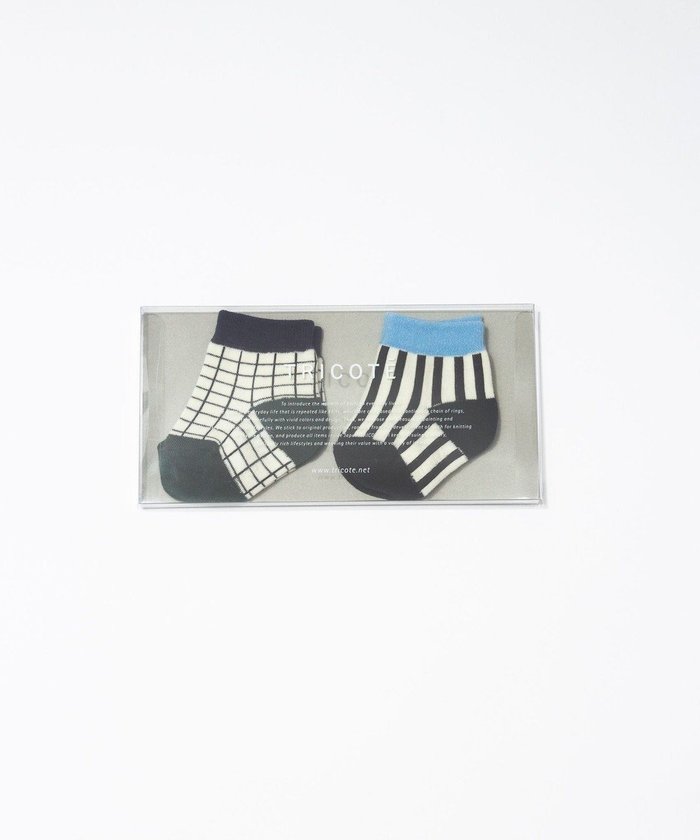 【トリコテ/Tricote / KIDS】のCHECK STRIPE SOCKS SET OF 2 / BABYSOCKS 2piece (BABY) インテリア・キッズ・メンズ・レディースファッション・服の通販 founy(ファニー) https://founy.com/ ファッション Fashion キッズファッション KIDS ギフト プレゼント Gift Present シューズ Shoes シンプル Simple ストライプ Stripe ソックス Socks タンブラー Tumbler チェック Check ベビー Baby ボックス Box |ID: prp329100001990673 ipo3291000000027432440