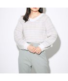 【グレース コンチネンタル/GRACE CONTINENTAL】のチェックモヘヤニットトップ キナリ|ID: prp329100002043755 ipo3291000000028589058